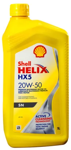 Envase de aceite SHELL SHELL HX5 20W50 MINERAL GASOLINERO   - QT 1LT grado 20W50 - Lubricentro Piloto